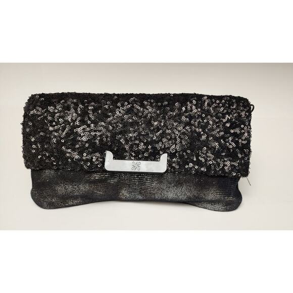 Simply Vera Wang Sequins Evening Clutch Purse Metallic Accent. - Picture 5 of 13